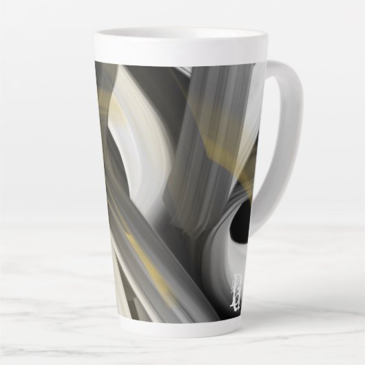 Latte Mok Abstracte Trend Interieur Decor Zwart (Rechterhoek)