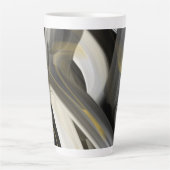 Latte Mok Abstracte Trend Interieur Decor Zwart (Voorkant)