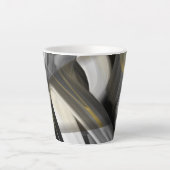Latte Mok Abstracte Trend Interieur Decor Zwart (Voorkant)