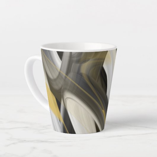 Latte Mok Abstracte Trend Interieur Decor Zwart (Linkerhoek)