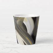 Latte Mok Abstracte Trend Interieur Decor Zwart (Voorkant)