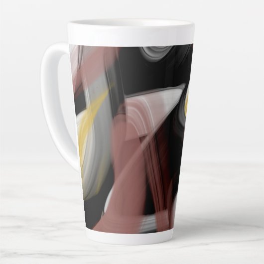 Latte Mok Abstracte Trend Interieur Decor Zwart (Linkerhoek)