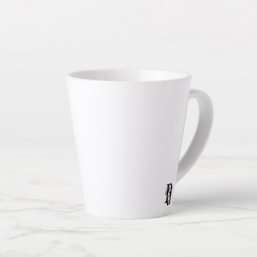 Latte Mok Abstracte Trend Interieur Decor Zwart (Rechterhoek)