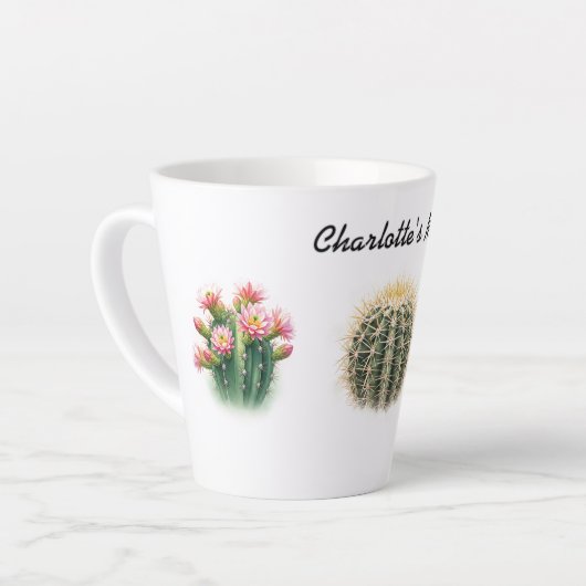 Latte Mok aquarel cactus (Linkerhoek)