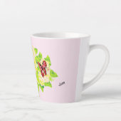 Latte Mok: Aziatische Bloemen Latte Mok (Rechts)