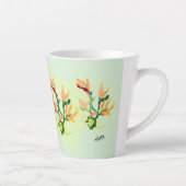 Latte Mok: Aziatische Bloemen Mok (Rechts)