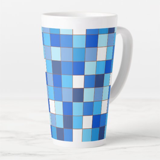 Latte Mok blauw raster (Rechterhoek)
