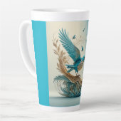 Latte mok (Blauwe vogel) (Linkerhoek)
