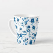 Latte Mok-Blue Floral Mok (Linkerhoek)