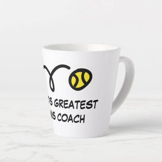 Latte mok cadeau voor 's werelds grootste tennisco (Rechterhoek)