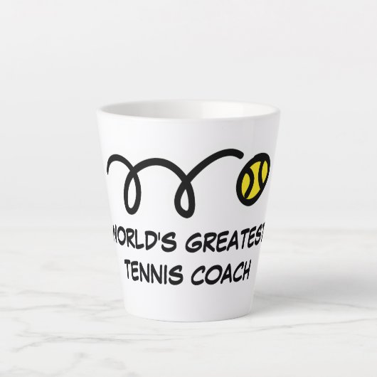Latte mok cadeau voor 's werelds grootste tennisco (Voorkant)