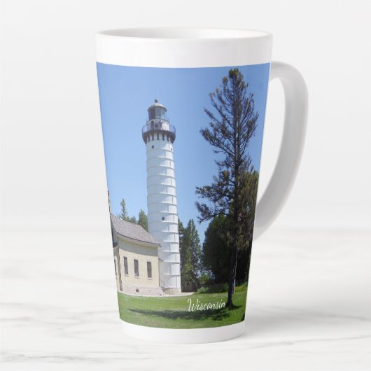 Latte mok Cana Island Lighthouse (Rechterhoek)