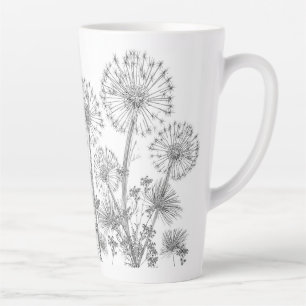 Latte Mok Dandelions Floral
