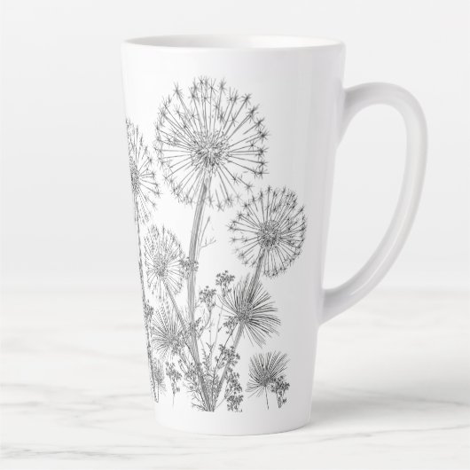 Latte Mok Dandelions Floral (Rechts)