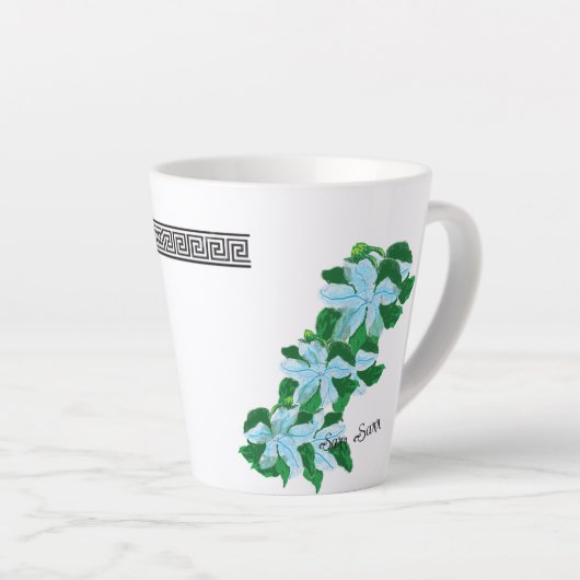 Latte Mok: Een Grieks gevoel Latte Mok (Rechterhoek)