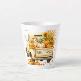 Latte Mok- Geef Bedankt Herfst Truck Mok