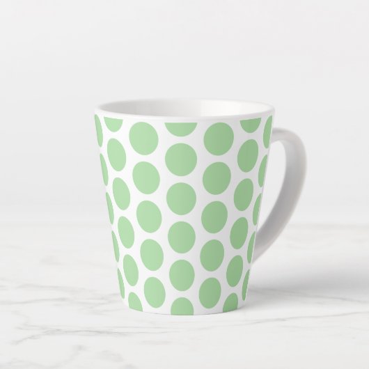 Latte Mok-groene pooldots Latte Mok (Rechterhoek)