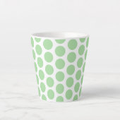 Latte Mok-groene pooldots Mok (Voorkant)