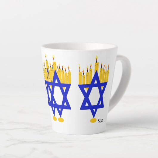 Latte Mok: Hanukkah Menorah Mok (Rechterhoek)
