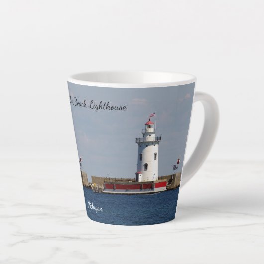 Latte mok Harbor Beach Lighthouse (Rechterhoek)