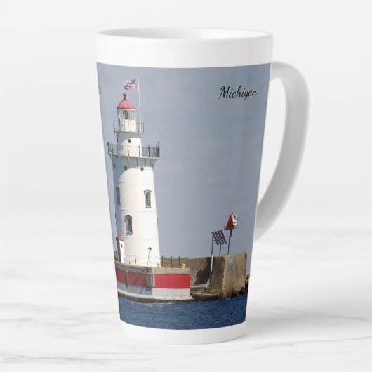 Latte mok Harbor Beach Lighthouse (Rechterhoek)