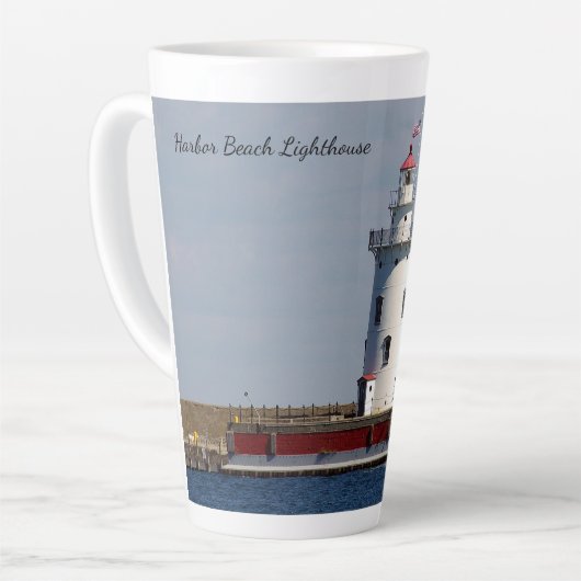 Latte mok Harbor Beach Lighthouse (Linkerhoek)