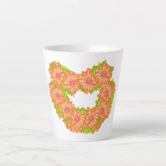 Latte Mok: Hart van madeliefjes Latte Mok (Voorkant)