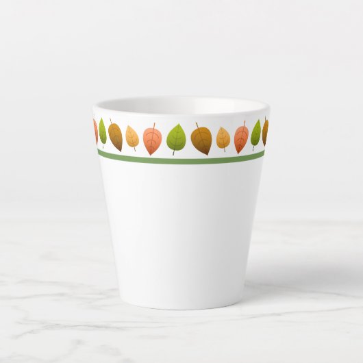 Latte Mok-herfst bladeren Mok (Voorkant)