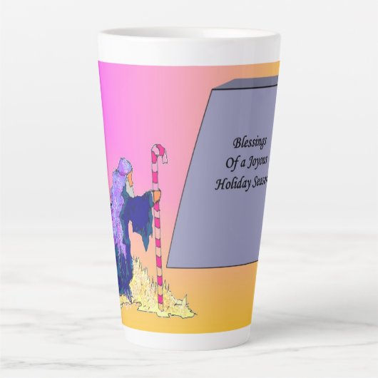 Latte Mok/kerstherder Latte Mok (Voorkant)