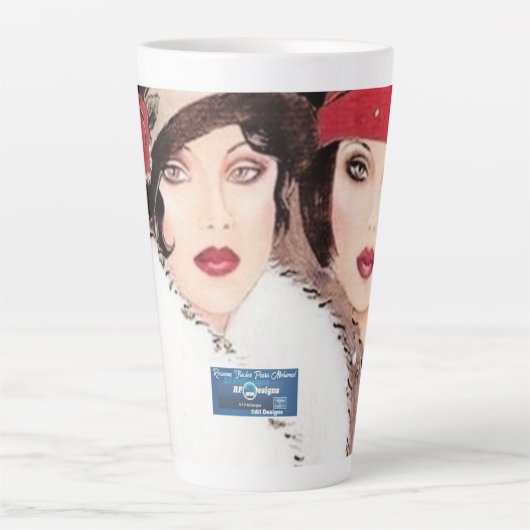 Latte mok LG (Winterrood 2) RFPMDesigns 2024 (Voorkant)