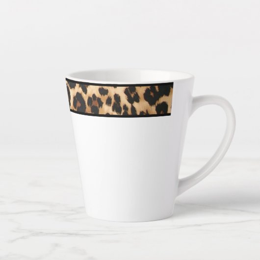 Latte Mok-luipaard afdrukken Mok (Rechts)