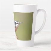 Latte mok met afbeelding van rode borst Nuthatch (Rechts)