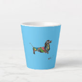 Latte Mok met Dachshund (Voorkant)