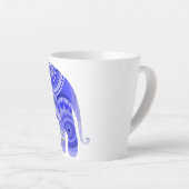 Latte mok met koele blauwe olifant (Rechterhoek)