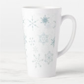 Latte Mok met met de hand geverfde sneeuwvlokken (Rechts)