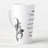 Latte Mok met mooi design (Linkerhoek)