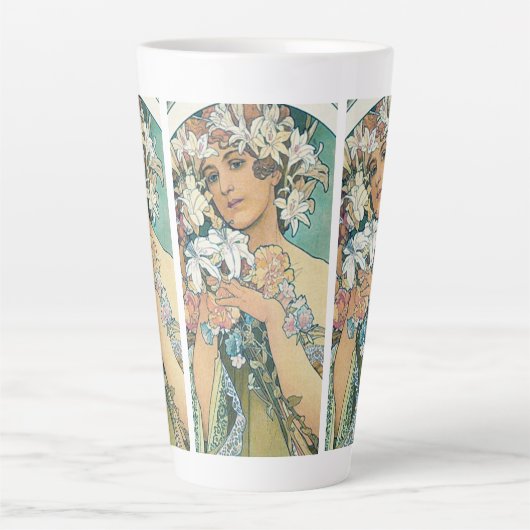 LATTE MOK MET MUCHA PRINT (Voorkant)