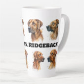 Latte Mok met Rhodesian Ridgeback motief (Rechterhoek)