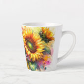 Latte Mok - Mooie Gele Zonnebloemen (Rechts)
