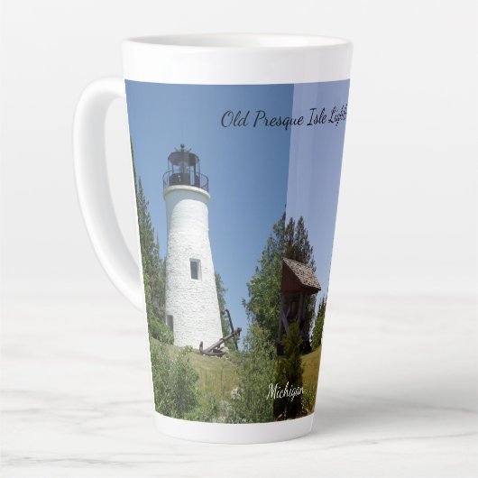 Latte mok oude presque Isle Lighthouse (Linkerhoek)