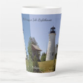 Latte mok oude presque Isle Lighthouse (Voorkant)