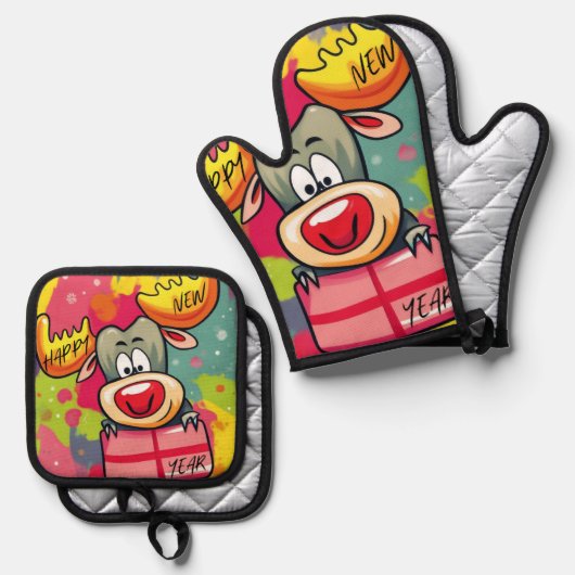 Latte Mok Ovenwant & Pannenlap Set (Voorkant / Achterkant)