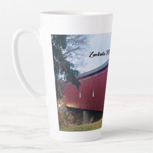 Latte mok, overdekte brug, Zumbrota, MN Mok (Links)