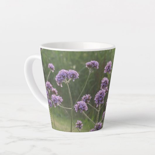Latte Mok Paarse Wilde Summer Flowers (Linkerhoek)