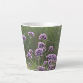 Latte Mok Paarse Wilde Summer Flowers (Voorkant)