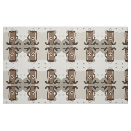 latte mok patroonweefsel stof (Fat Quarter)