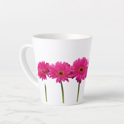 Latte Mok Pink Gerbera Daisies (Linkerhoek)