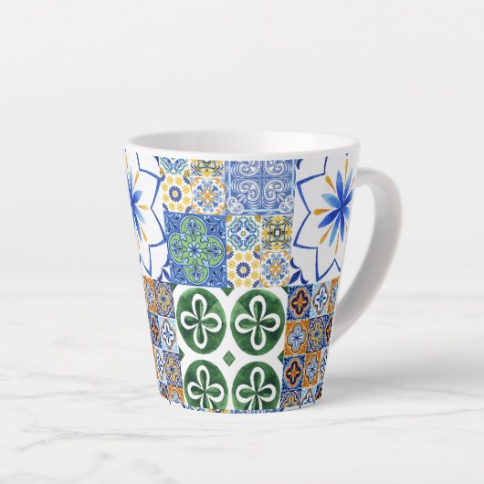 Latte Mok Portugees tegels (Rechterhoek)