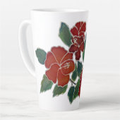 Latte Mok - Red Hibiscus Flowers (Linkerhoek)