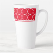 Latte Mok-Rode en Witte Stippen Mok (Rechts)